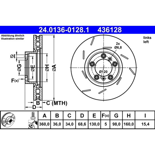 24.0136-0128.1 - Bromsskiva 