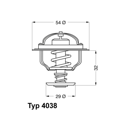 4038.65D - Thermostat, coolant 