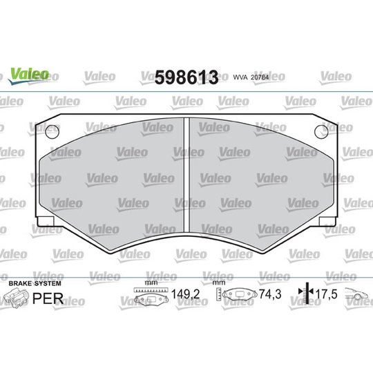 598613 - Brake Pad Set, disc brake 