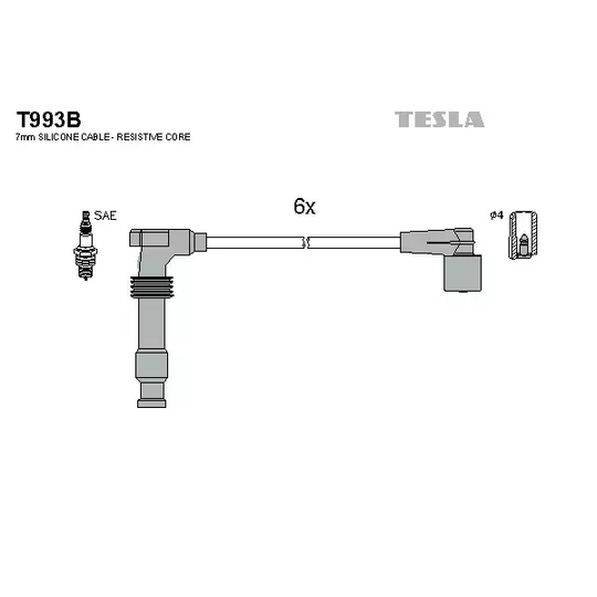 T993B - Sytytysjohtosarja 