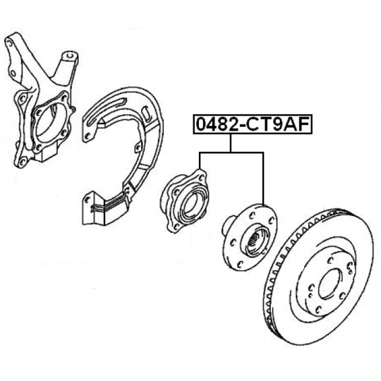 0482-CT9AF - Wheel hub 