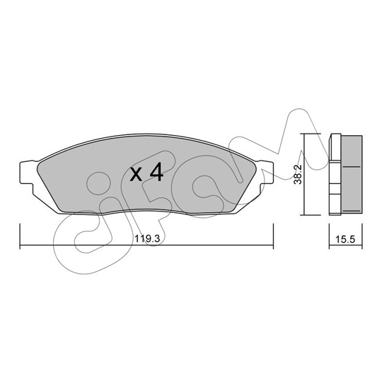 822-087-0 - Brake Pad Set, disc brake 