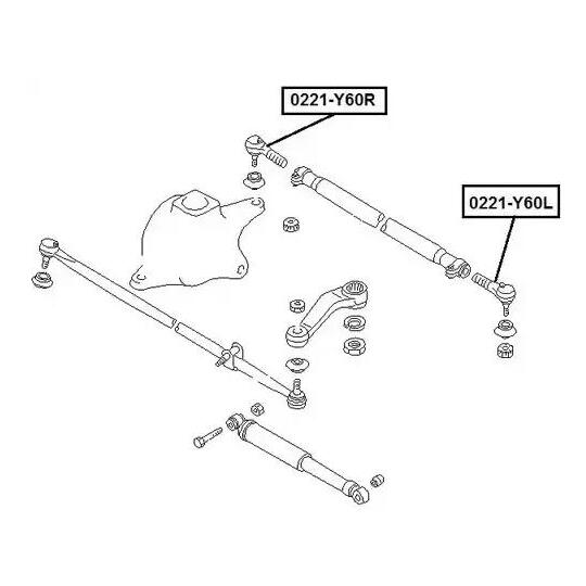 0221-Y60L - Tie rod end 