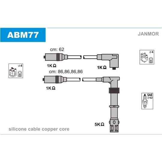 ABM77 - Ignition Cable Kit 