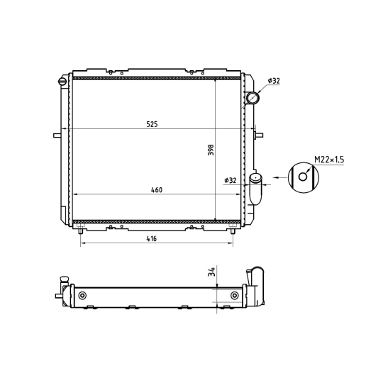 507345A - Radiator, engine cooling 