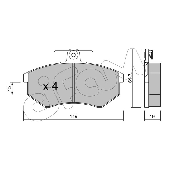822-148-0 - Brake Pad Set, disc brake 