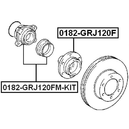 0182-GRJ120F - Wheel hub 
