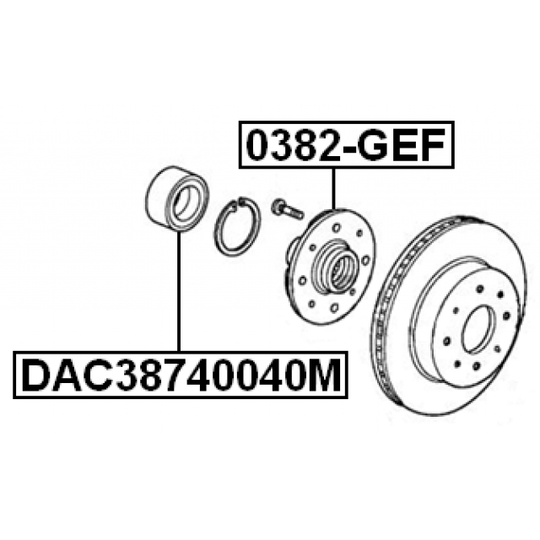 DAC38740040M - Wheel Bearing 