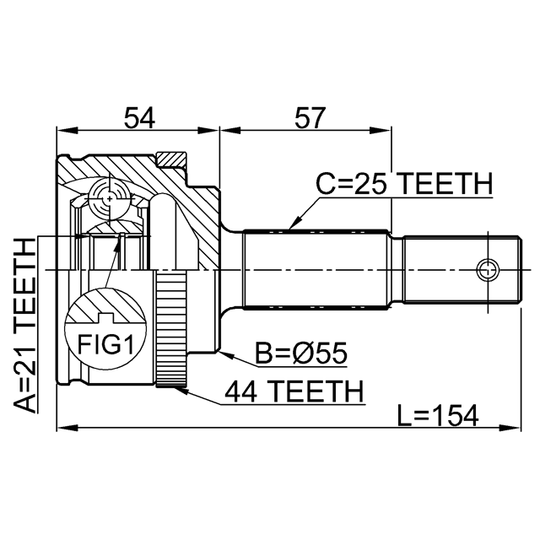 0210-QG15A44 - Joint, drive shaft 