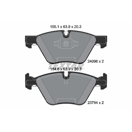 2409601 - Brake Pad Set, disc brake 