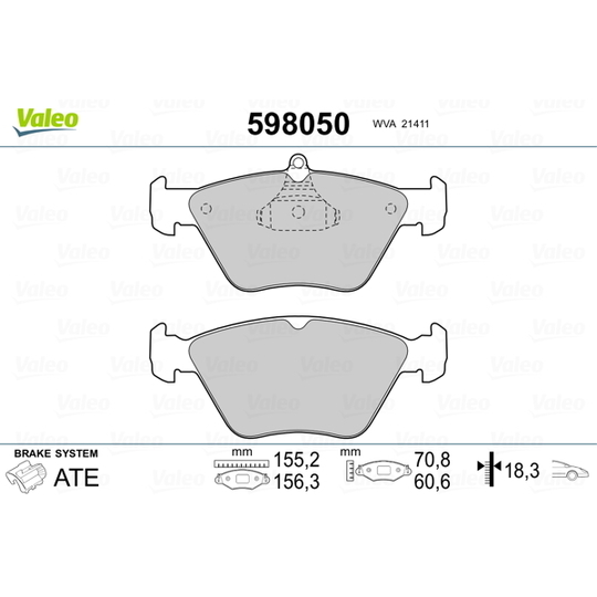 598050 - Brake Pad Set, disc brake 