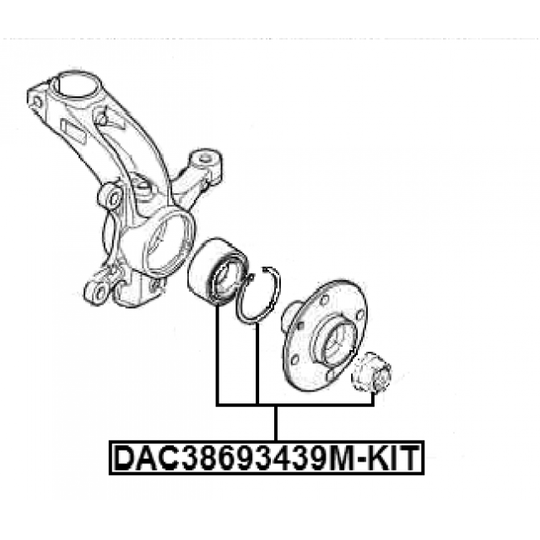 DAC38693439M-KIT - Wheel Bearing Kit 