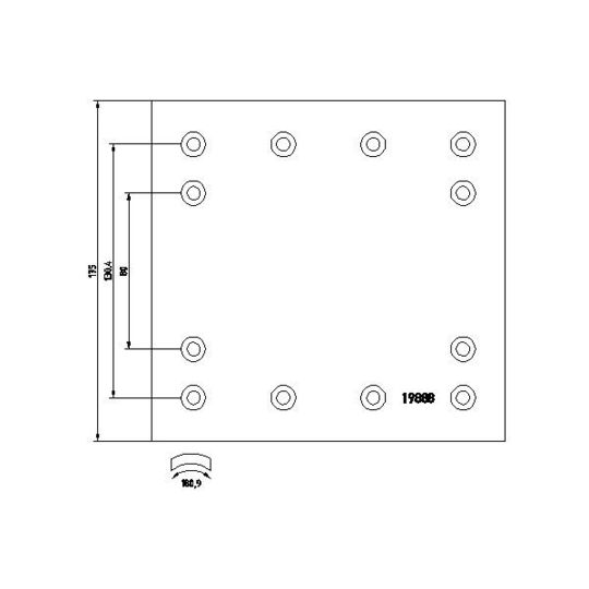 1988802 - Brake Lining Kit, drum brake 