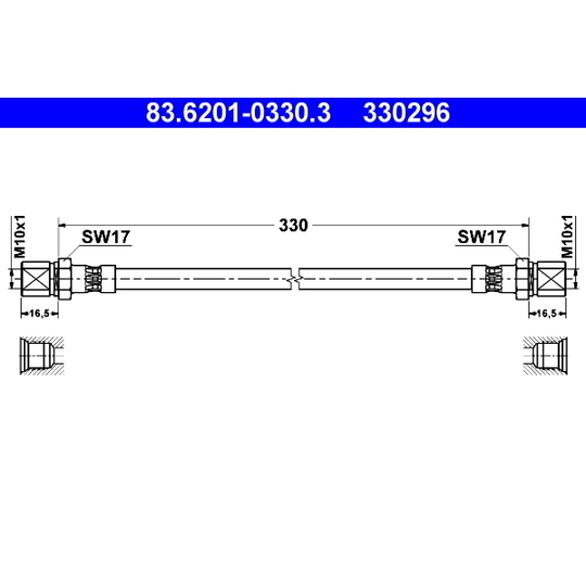 83.6201-0330.3 - Bromsslang 