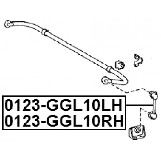 0123-GGL10LH - Rod/Strut, stabiliser 