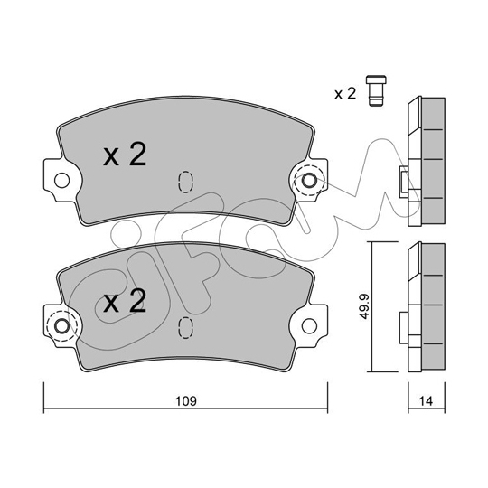 822-147-1 - Brake Pad Set, disc brake 