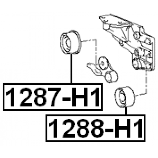 1288-H1 - Deflection/Guide Pulley, timing belt 