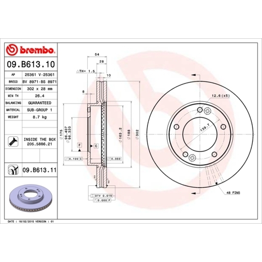 09.B613.10 - Brake Disc 