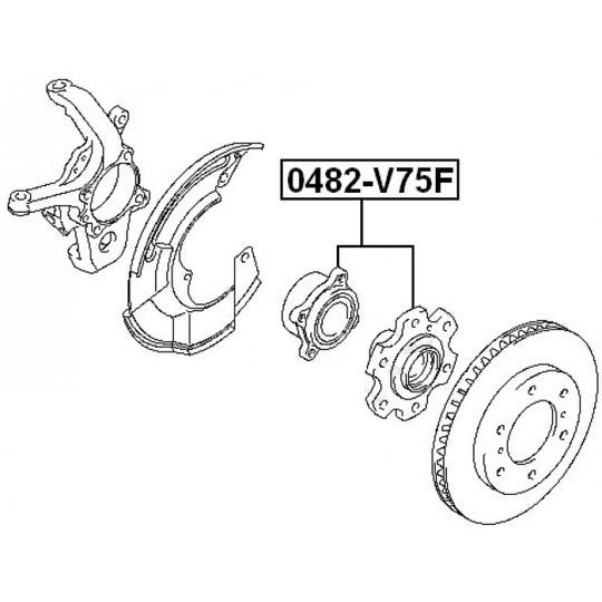 0482-V75F - Wheel hub 