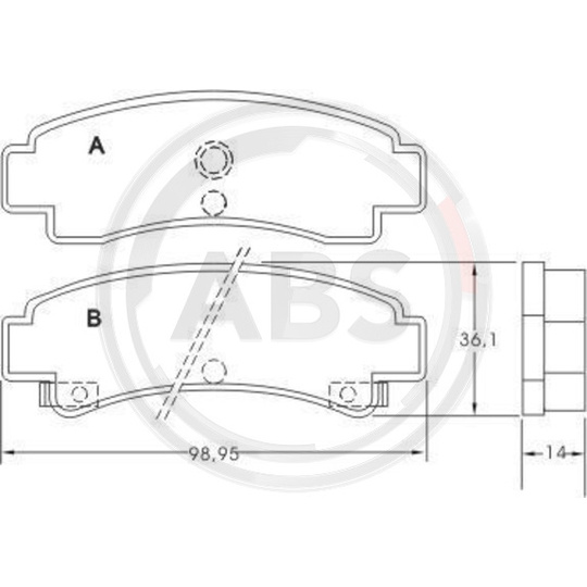 36704 - Brake Pad Set, disc brake 