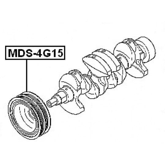 MDS-4G15 - Belt Pulley, crankshaft 