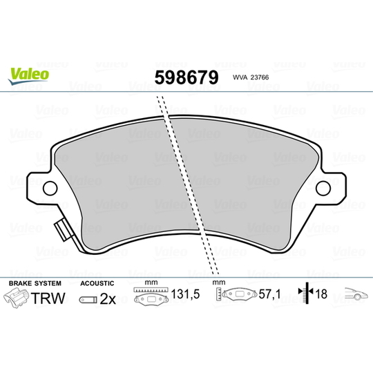 598679 - Brake Pad Set, disc brake 