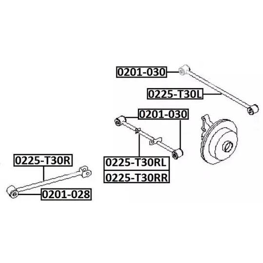 0201-028 - Control Arm-/Trailing Arm Bush 