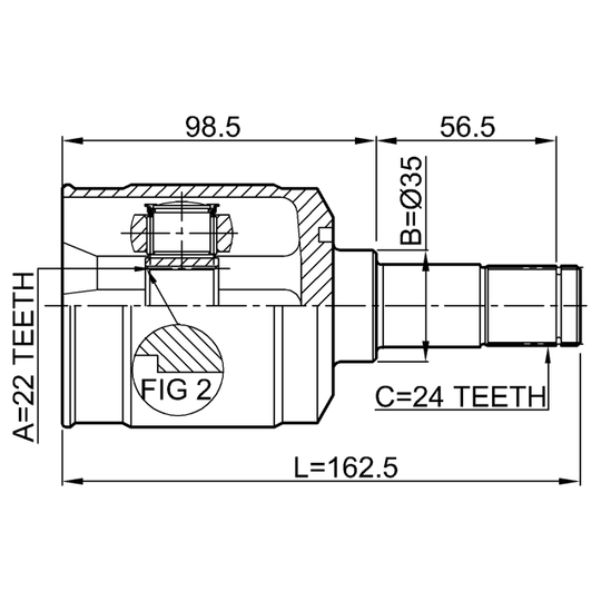 0511-323FLH - Joint, drive shaft 