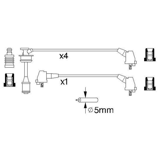 0 986 356 930 - Ignition Cable Kit 