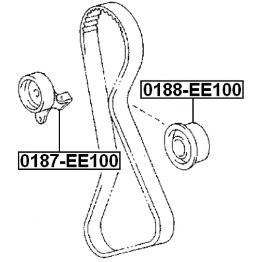 0187-EE100 - Tensioner Pulley, timing belt 