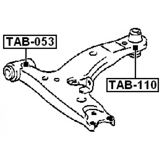 TAB-110 - Control Arm-/Trailing Arm Bush 