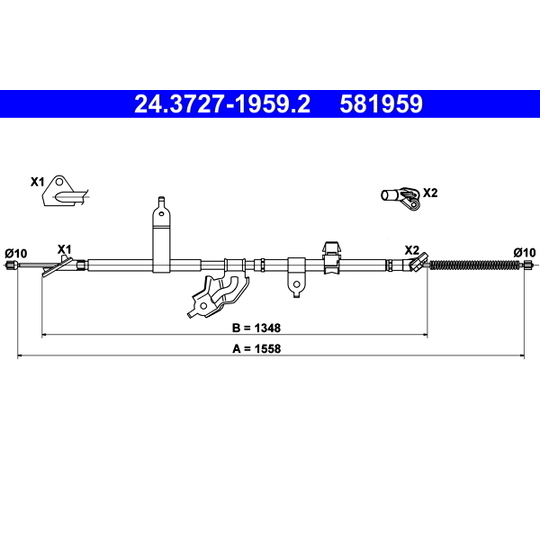 24.3727-1959.2 - Cable, parking brake 