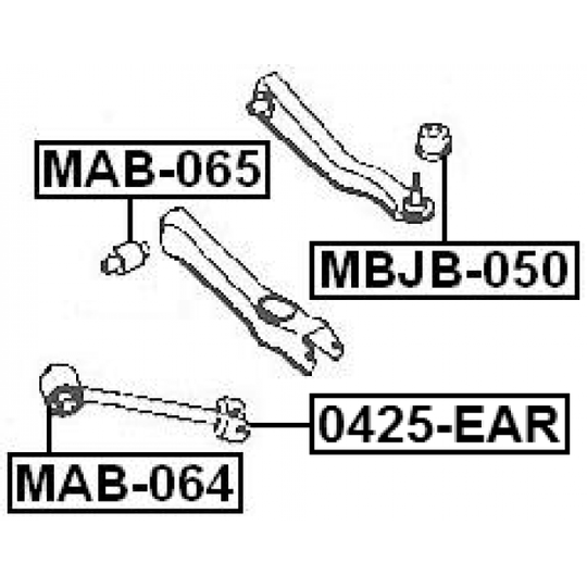 MAB-064 - Control Arm-/Trailing Arm Bush 