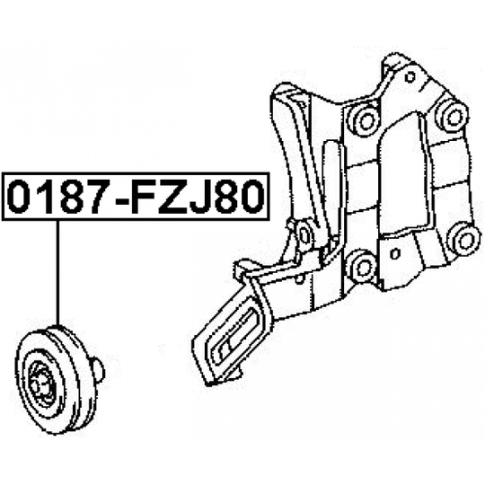 0187-FZJ80 - Tensioner Pulley, v-ribbed belt 