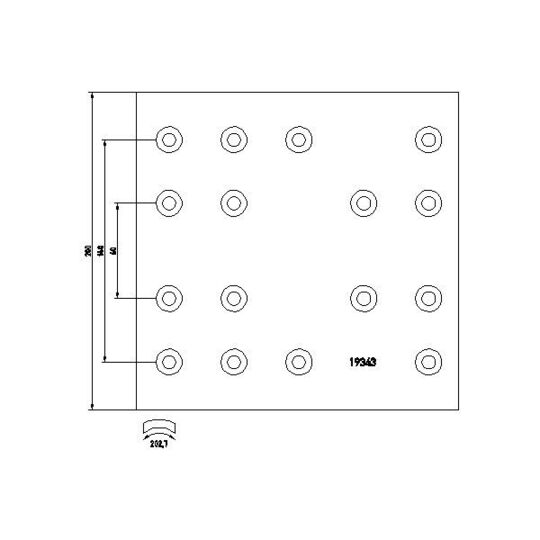 1934307 - Brake Lining Kit, drum brake 