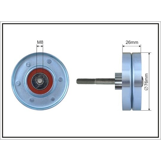 164-20 - Deflection/Guide Pulley, v-ribbed belt 