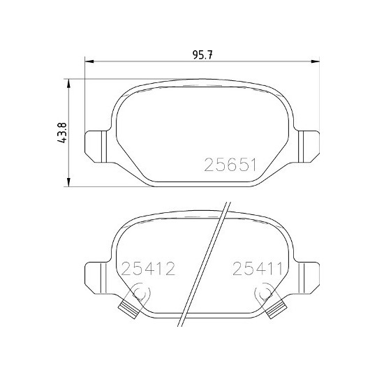 P 23 151 - Brake Pad Set, disc brake 