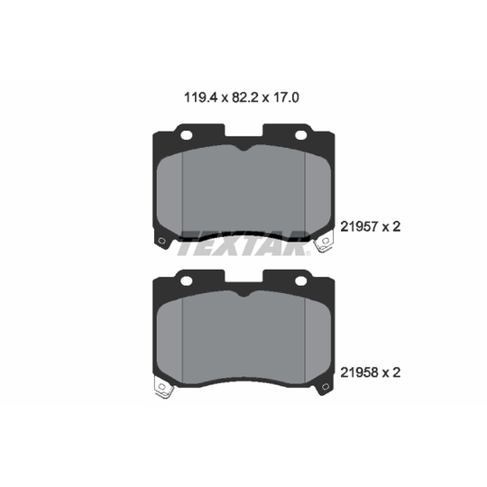 2195701 - Brake Pad Set, disc brake 