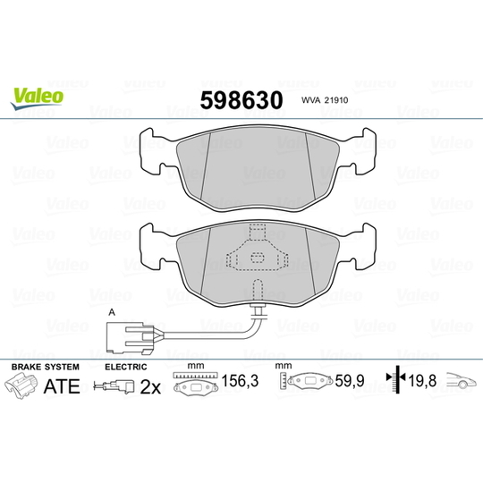 598630 - Brake Pad Set, disc brake 