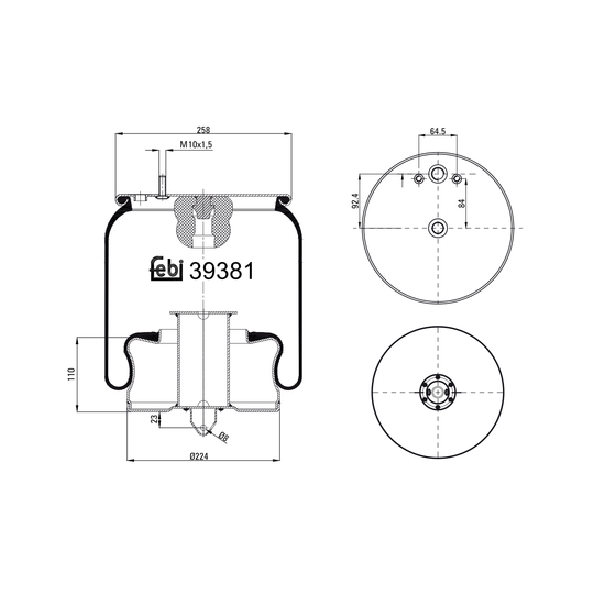 39381 - Boot, air suspension 