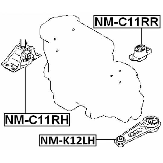 NM-C11RH - Paigutus, Mootor 