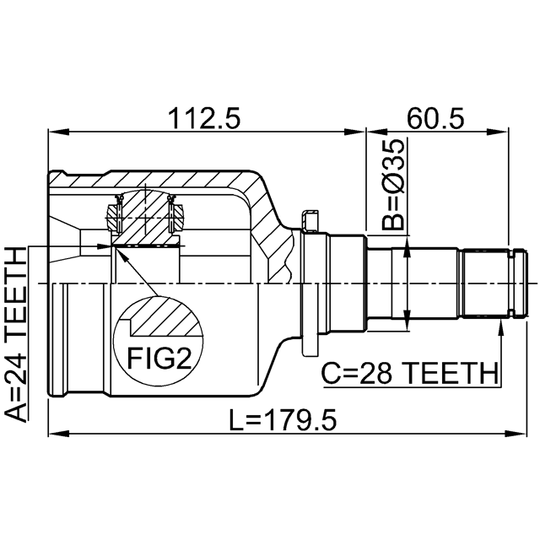 0511-M320MTLH - Joint, drive shaft 