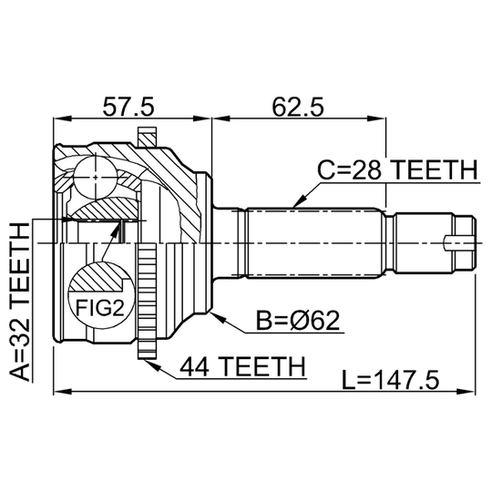 0510-044A44 - Joint, drive shaft 