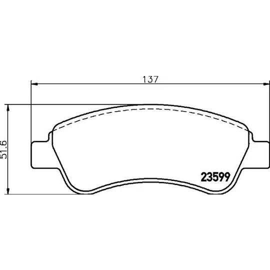 T5166 - Brake Pad Set, disc brake 