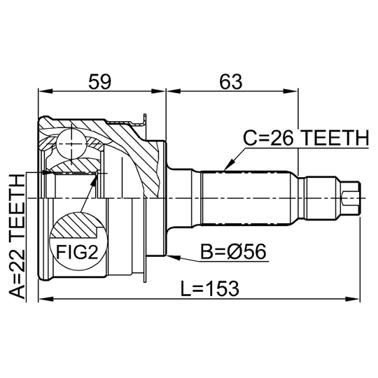 0510-009 - Joint, drive shaft 