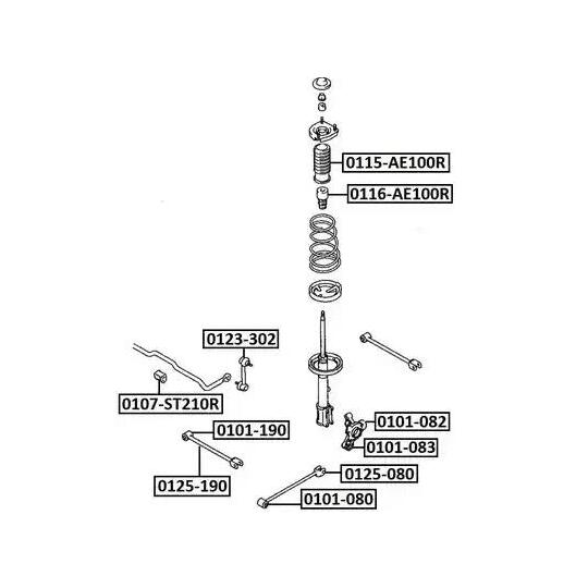 0101-083 - Control Arm-/Trailing Arm Bush 