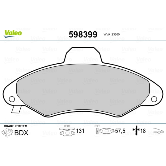 598399 - Brake Pad Set, disc brake 