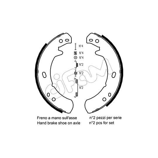 153-373K - Bromsbackar, sats, parkeringsbroms 