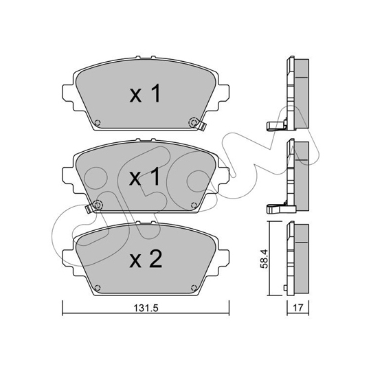 822-464-1 - Brake Pad Set, disc brake 