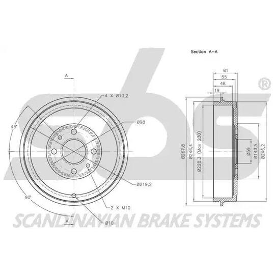 1825251001 - Brake Drum 